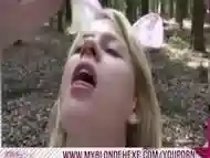 Blonde Hexe - Blonde german teens gets her easter fuck into forest