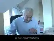 Grandpa Gustavo fucked by his silly maid