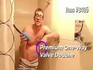 ANAL DOUCHING USING GAY ANAL CLEANING SPRAY