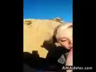 Absolutely gorgeous girlfriend sucking outdoor