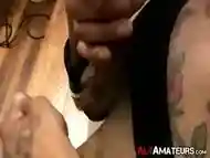 Alt black amateur fingering his ass while jerking off