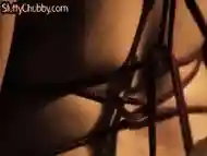 Amateur chubby bigass babe enjoys bondage submissive sex