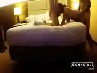 Amateur girl gets double-teamed in hotel