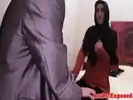 Arab muslim babe fucks on camera for cash