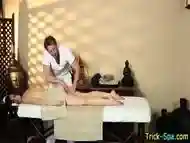 Babe tugs masseurs cock