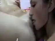 Bewitching Beautiful Lesbians Licking Pussies