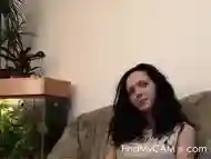 Brunette gets seduced into fucking