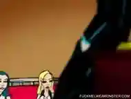 Busty cartoon slut gets pussy licked