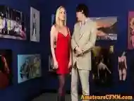 CFNM fetish babe dominates guy in public