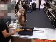 Desperate pawnshop latina cocksucks for cash