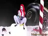 Emo goth doll rides cock