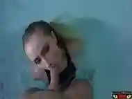 GREEN EYES water pov BLOWJOB FINISH cumshot cum blast from 12.40 60 FPS