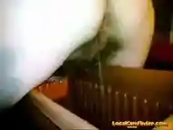 Girl play with her hairy wet pussy