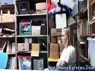 Highschool thieving teenage blonde gets fuck