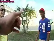 IR pierced stud fucks Black asshole outdoor for money