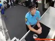 Latina Policewoman Facialed For Cash