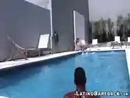 Latino pool boy is about to get drilled bareback