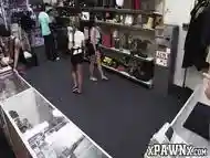 Little cutie with big booty earns cash banging in pawnshop