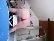 Masked mature bbw shitting and eating