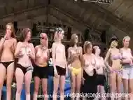 Massive Titty Contest At Iowa Biker Rally