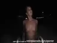 Molesting And Taking Photos Of My Friend On A Nude Beach At Night