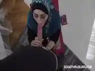 Muslim woman got the cock in her mouth instead of a prayer