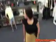 Pawnshop Teen Shows Bigtits For Cash In Store