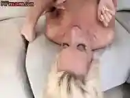 Piercedclit cougar throatfucked