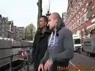 Real dutch hooker sucks dick for cash