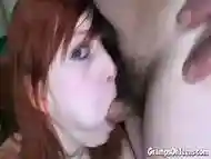 Redhead teen screwed by old man