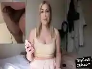 SPH solo busty babe talking dirty about small poor dickies