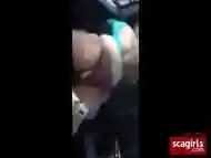 Scousers fuck in back of taxi in liverpool