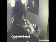 Sexy Babe getting horny while massaging a masculine guy caught by cctv.