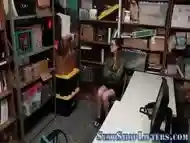 Shoplifting teen in specs gets pounded