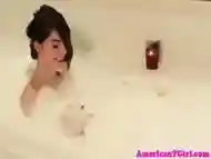 Solo transbabe washes body and pisses in bath