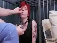 Star nine bondage and bdsm latex first time including pouring it into her eyes and having