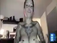 Tattooed Girl With Massive Tits Devours Cock