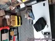 Teen shoplifter cummed