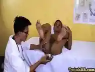 Twink Asian fucked by perverted doctor in infirmary