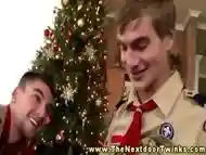 Twink Boy Scouts Christmas Blowjob