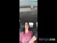 Very cute chick gets fingered to orgasm in back seat