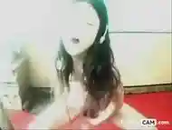 Webcam girl hits the spot