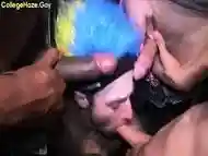 Wrestling str8 studs hazed in gay orgy sex 4 fraternity