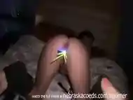 Young Raver Girl Glow Stick Pussy And Ass Insertion With Extreme Gaping Closeups