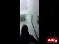 hot tudung slut rubbing her pussy in toilet